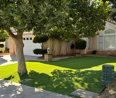 artificial grass installed